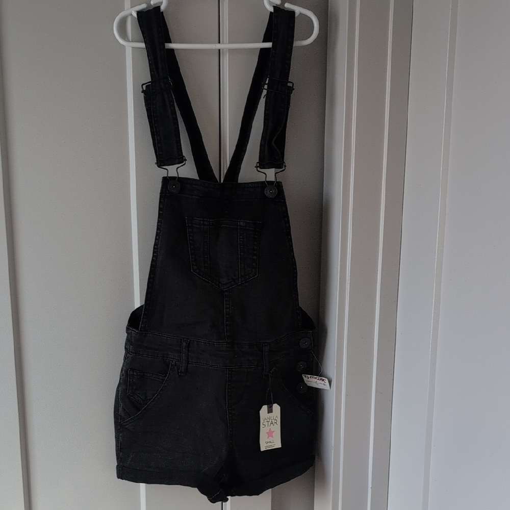 Vanilla Star Charcoal Denim Overalls